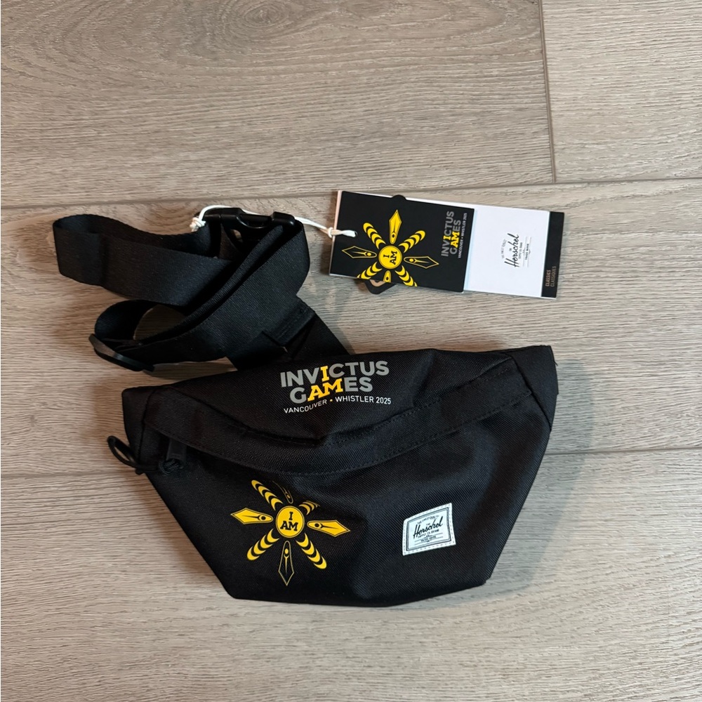 Herschel Black and Yellow Belt Bag